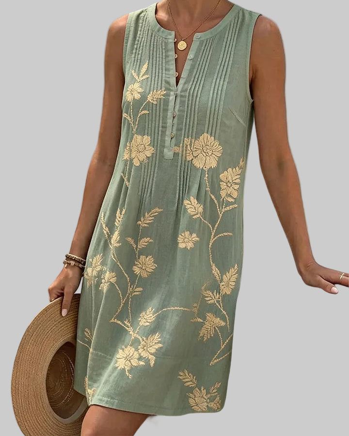 Juliette | Pleated Floral Shift Dress