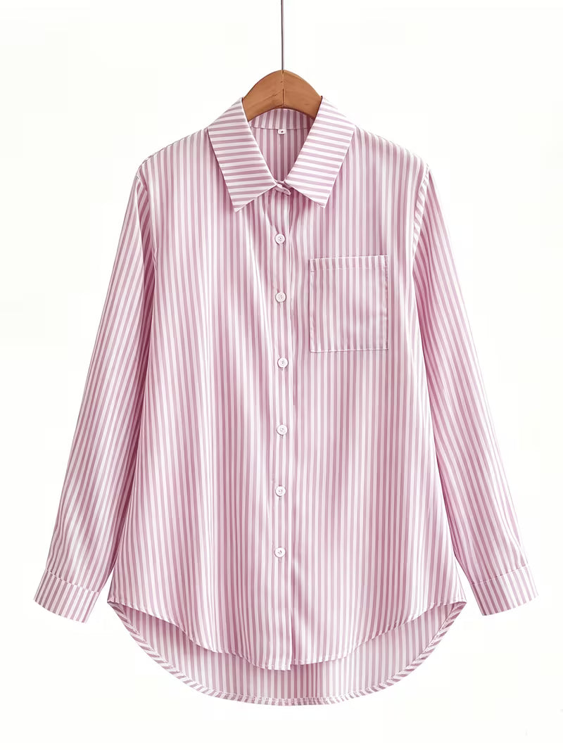 Sadie | Striped Women’s Shirt, Long-sleeved