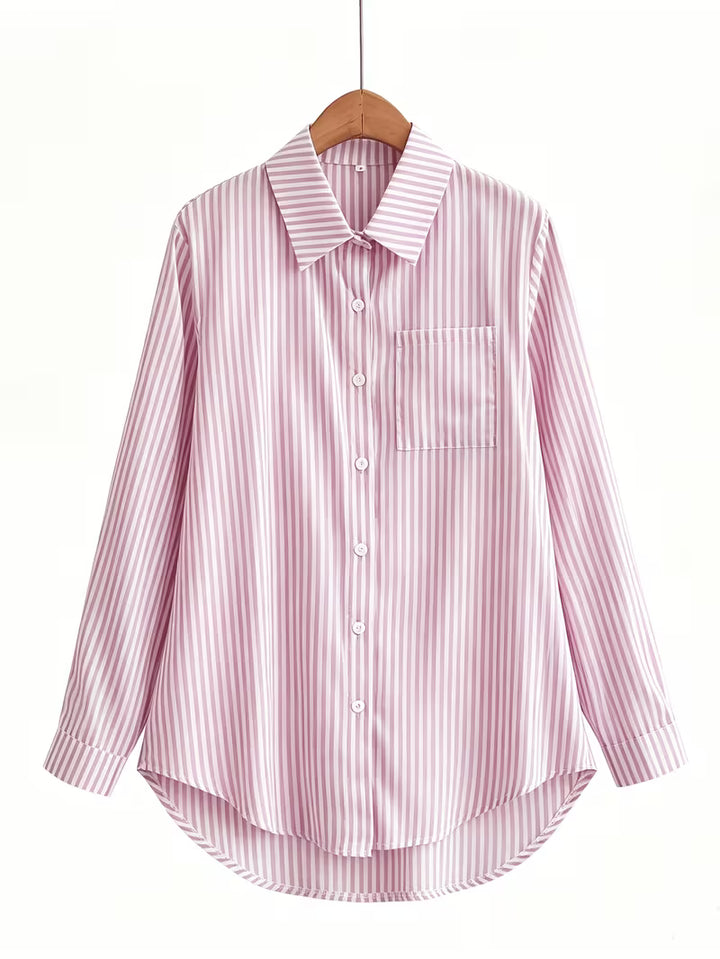Sadie | Striped Women’s Shirt, Long-sleeved