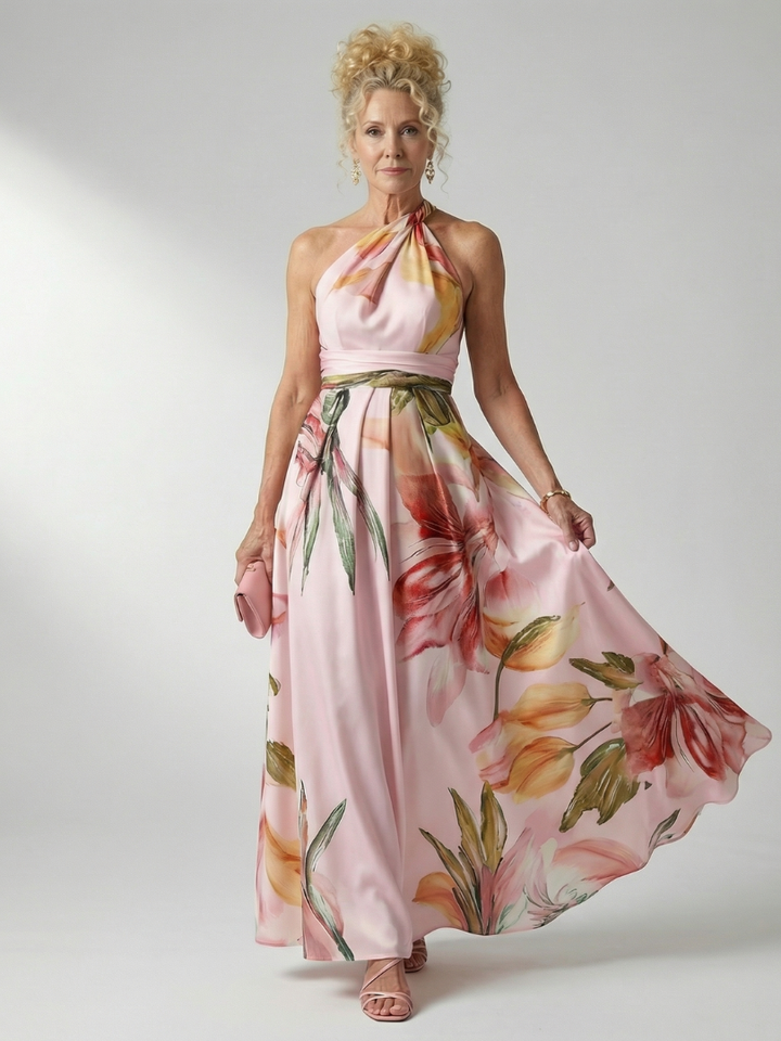 Amiel | Lys Floral Maxi Kjole