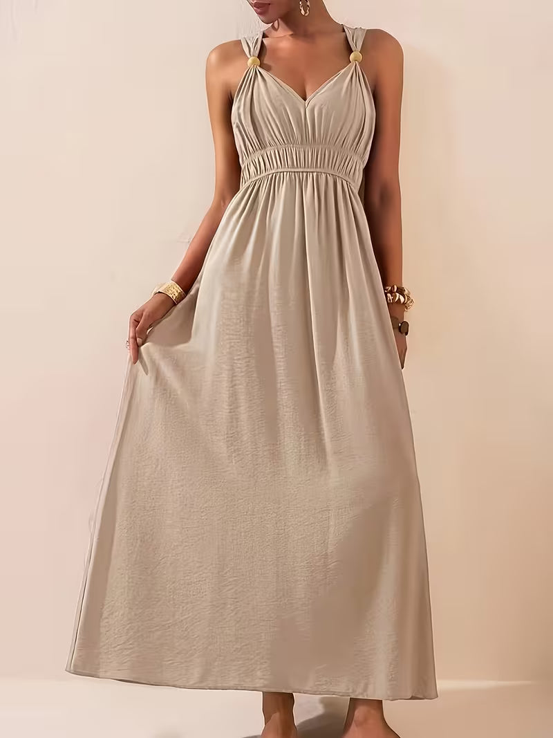 Charlotte | Sleeveless Summer Dress with V-neck
