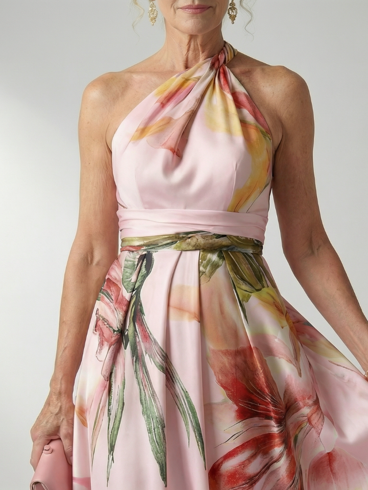 Amiel | Lys Floral Maxi Kjole