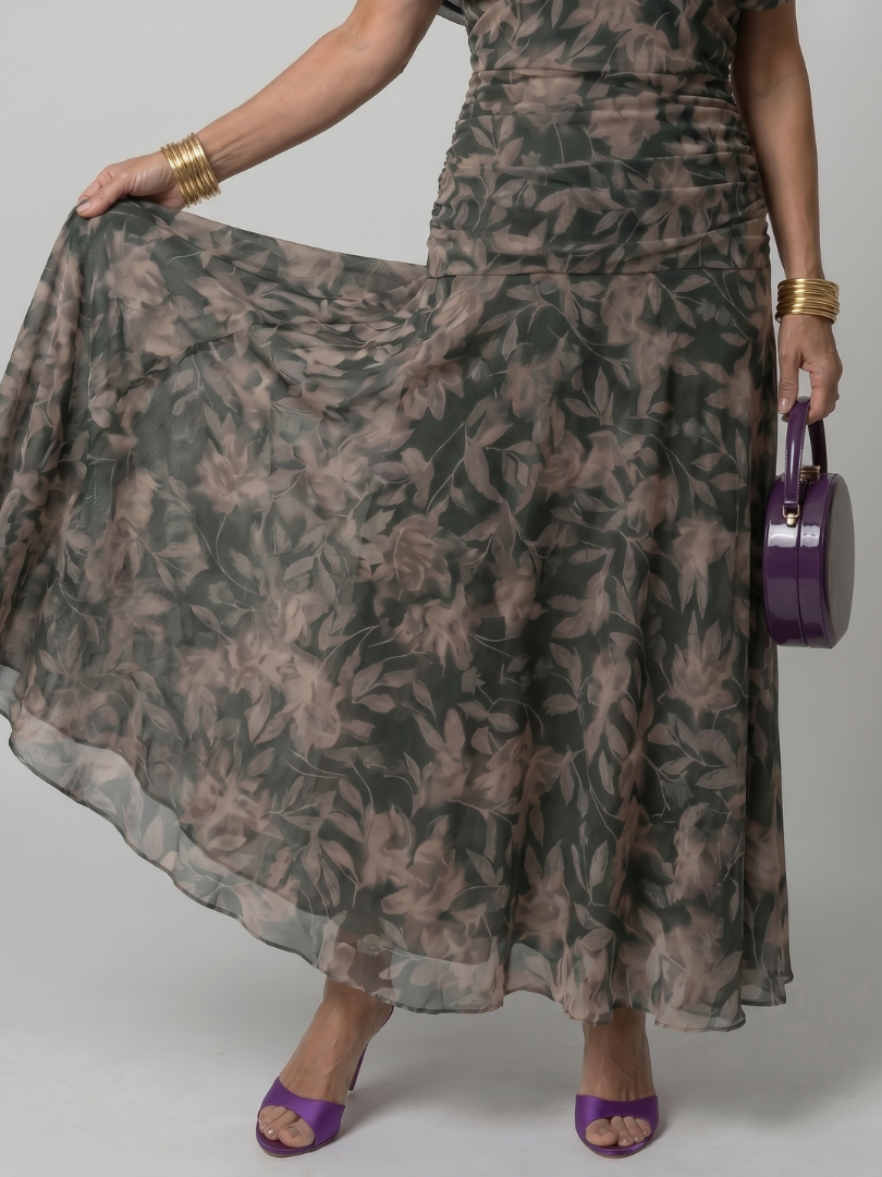 Calen | Off Shoulder Flow Midi Kjole
