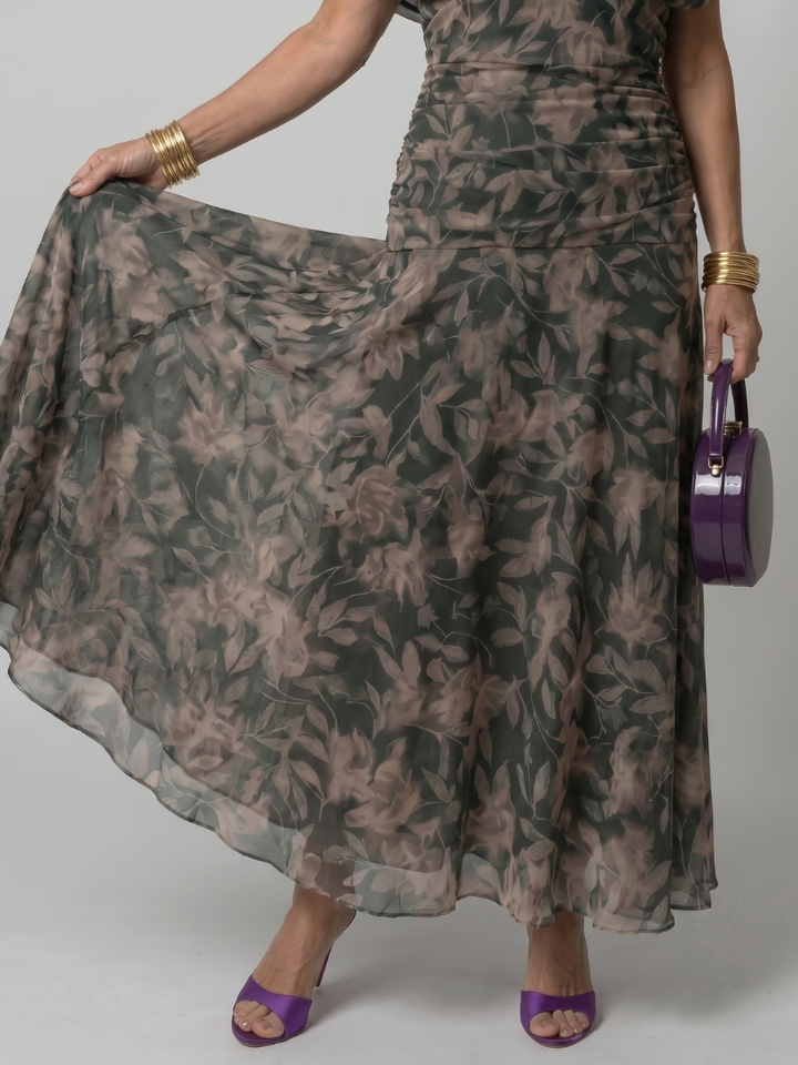Calen | Off Shoulder Flow Midi Kjole