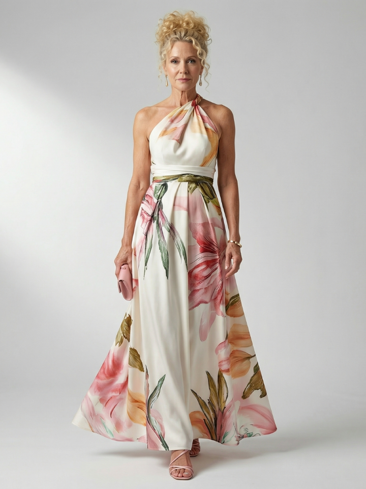 Amiel | Lys Floral Maxi Kjole