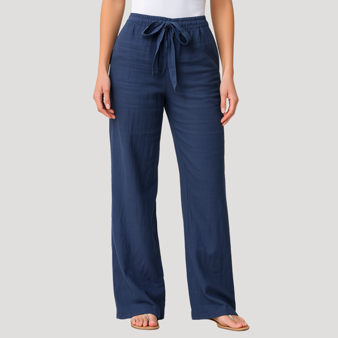 lightweight and breathable trousers with elasticated waist