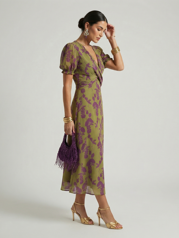 Virel | Afslappet Floral Midi Kjole