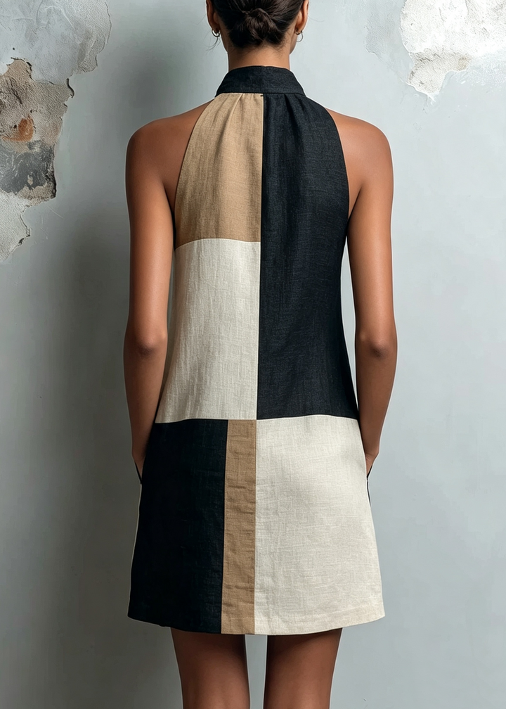 SABRINA | COLORBLOCK HOLDER MINI DRESS