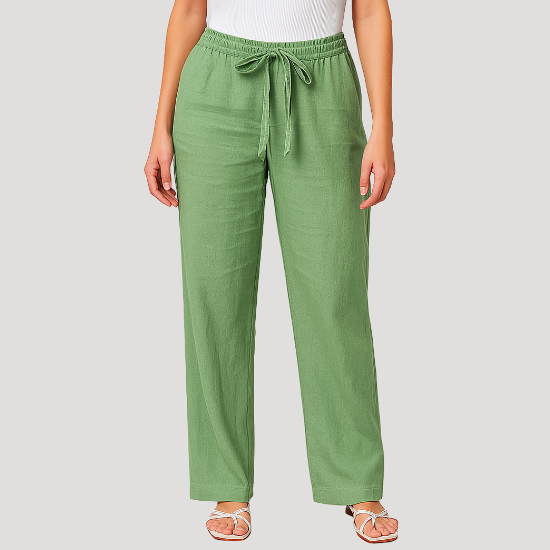 lightweight and breathable trousers with elasticated waist