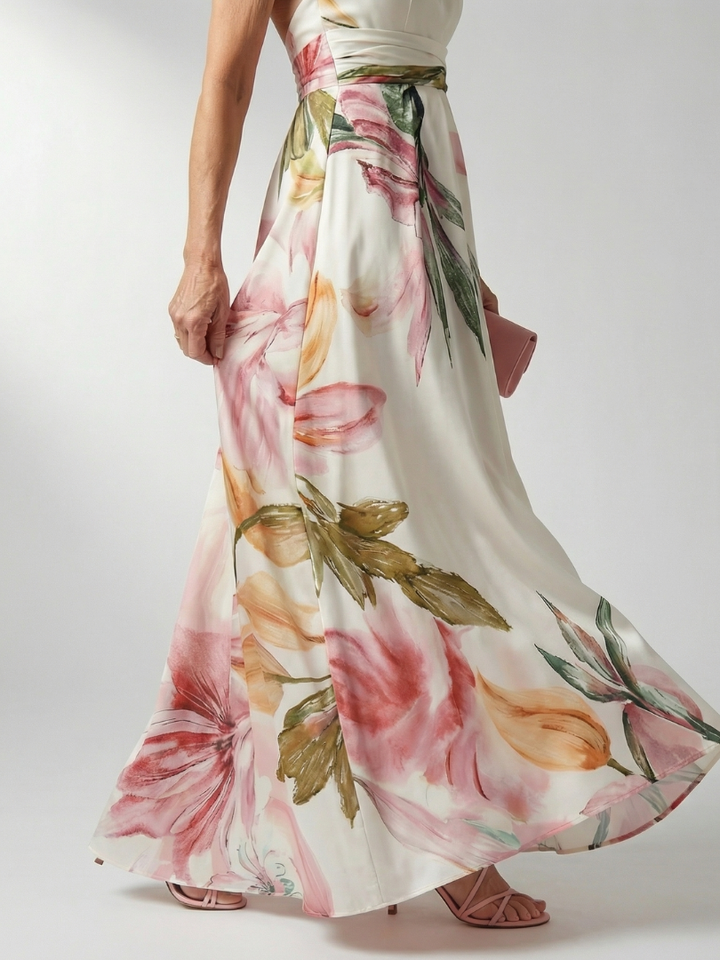 Amiel | Lys Floral Maxi Kjole