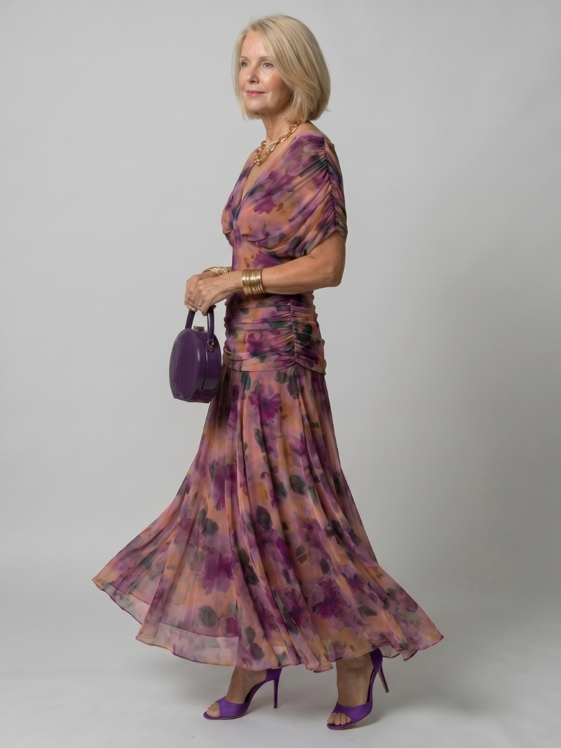 Calen | Off Shoulder Flow Midi Kjole