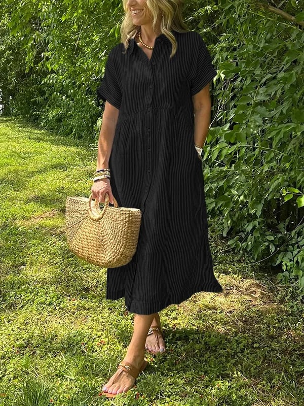 Women’s Dress | Striped Button-Up