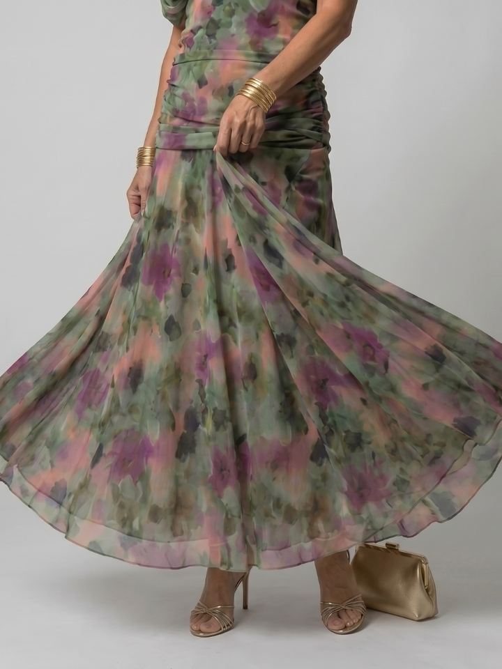 Calen | Off Shoulder Flow Midi Kjole