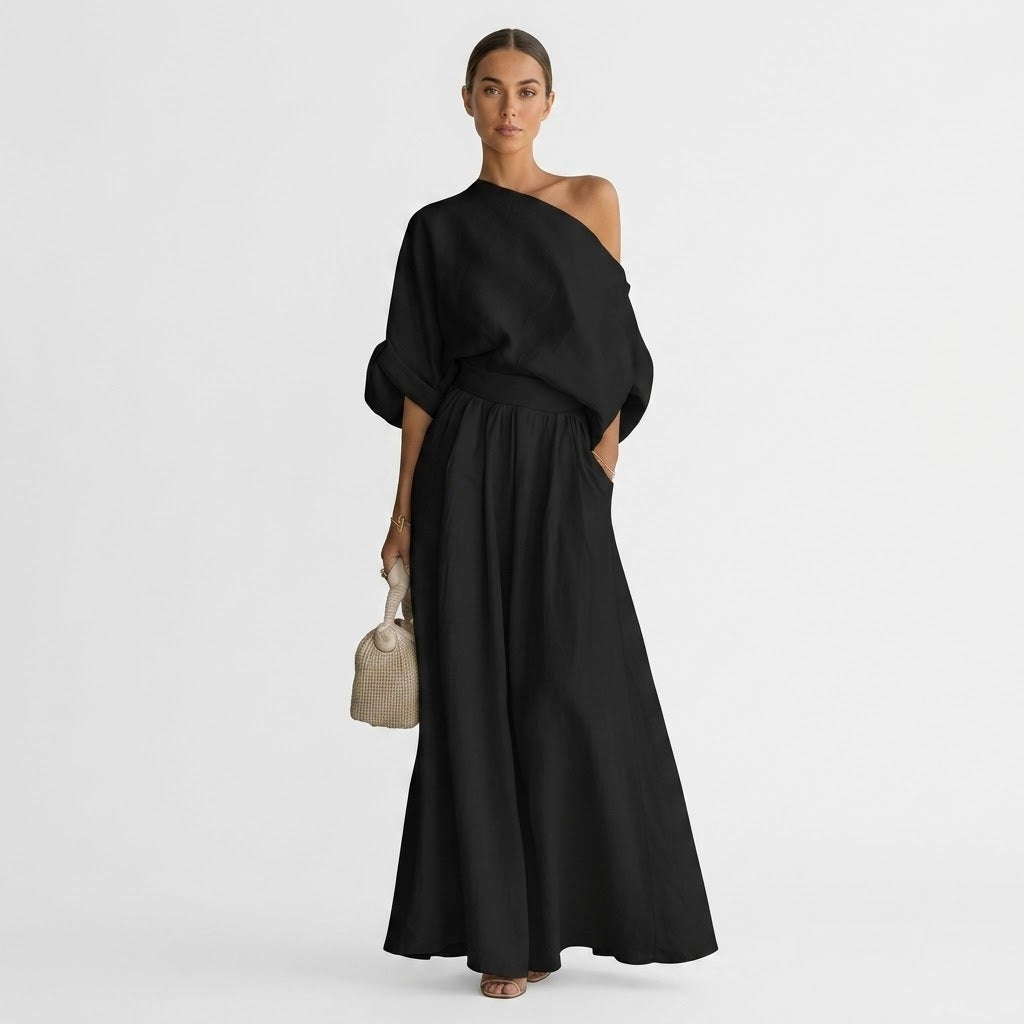 Sophia | One Shoulder Summer Maxi Set For Women
