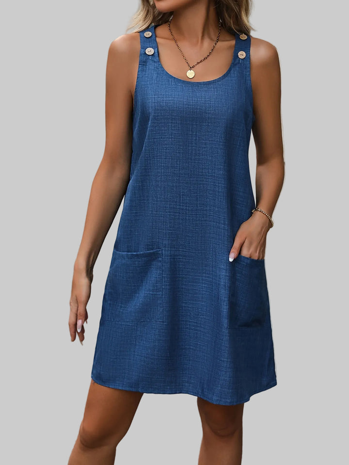 Edie | Relaxed Summer Dress with Button Straps