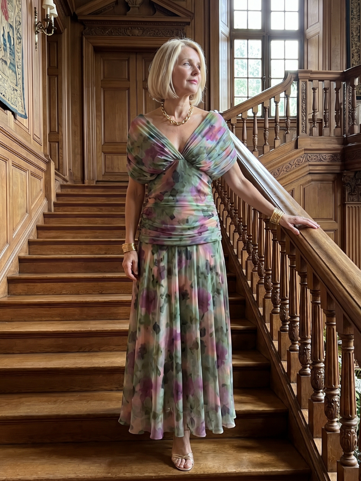 Calen | Off Shoulder Flow Midi Kjole