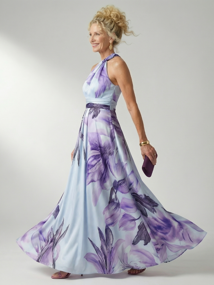 Amiel | Lys Floral Maxi Kjole