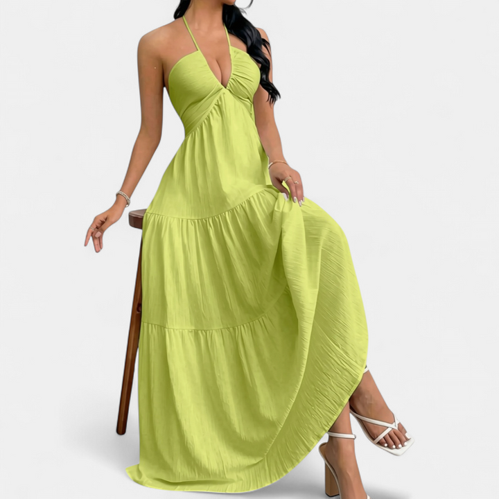 ZARA™ – Sexy Halter Tie-Back Maxi Dress