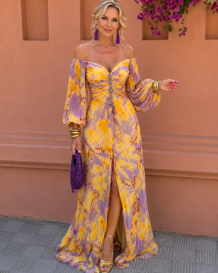 GREGORIA - LONG FLORAL DRESS