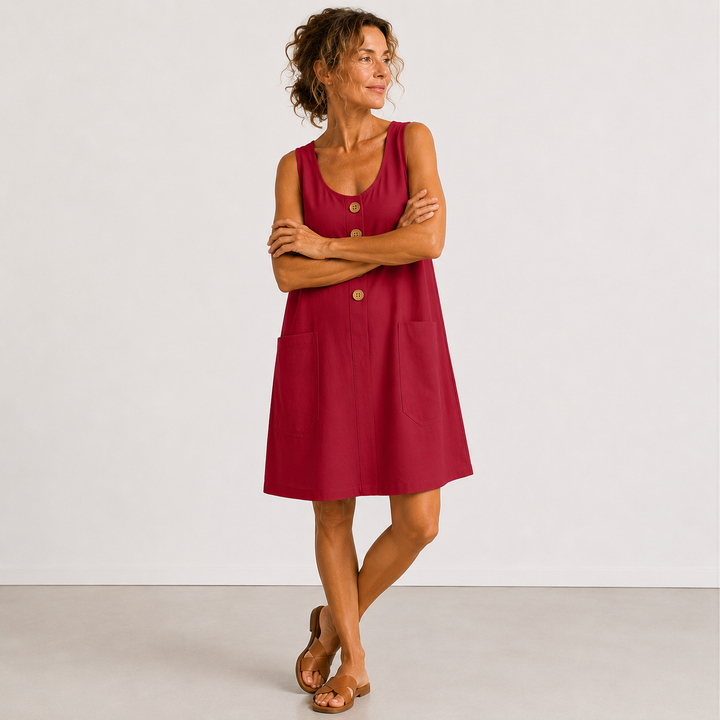Macey | Sleeveless Summer Dress with Pockets