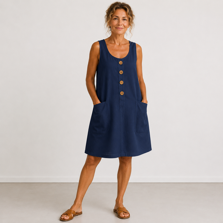 Macey | Sleeveless Summer Dress with Pockets