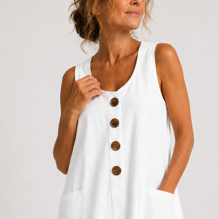 Macey | Sleeveless Summer Dress with Pockets