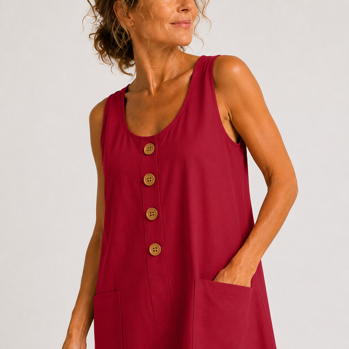 Macey | Sleeveless Summer Dress with Pockets