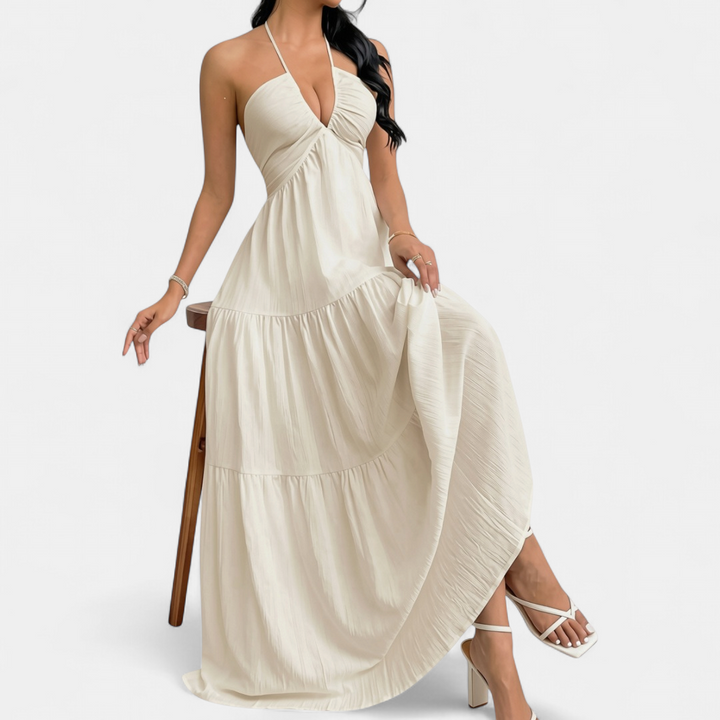 ZARA™ – Sexy Halter Tie-Back Maxi Dress