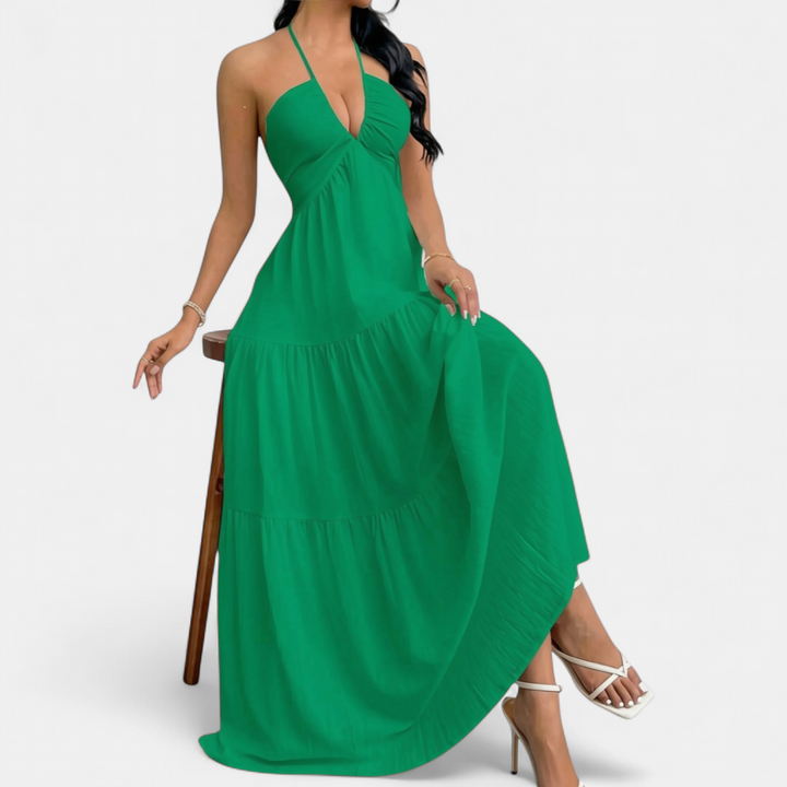 ZARA™ – Sexy Halter Tie-Back Maxi Dress