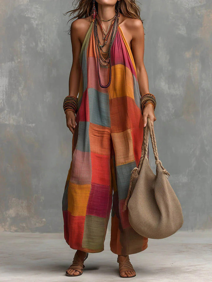 Bohemian Patchwork Jumpsuit
