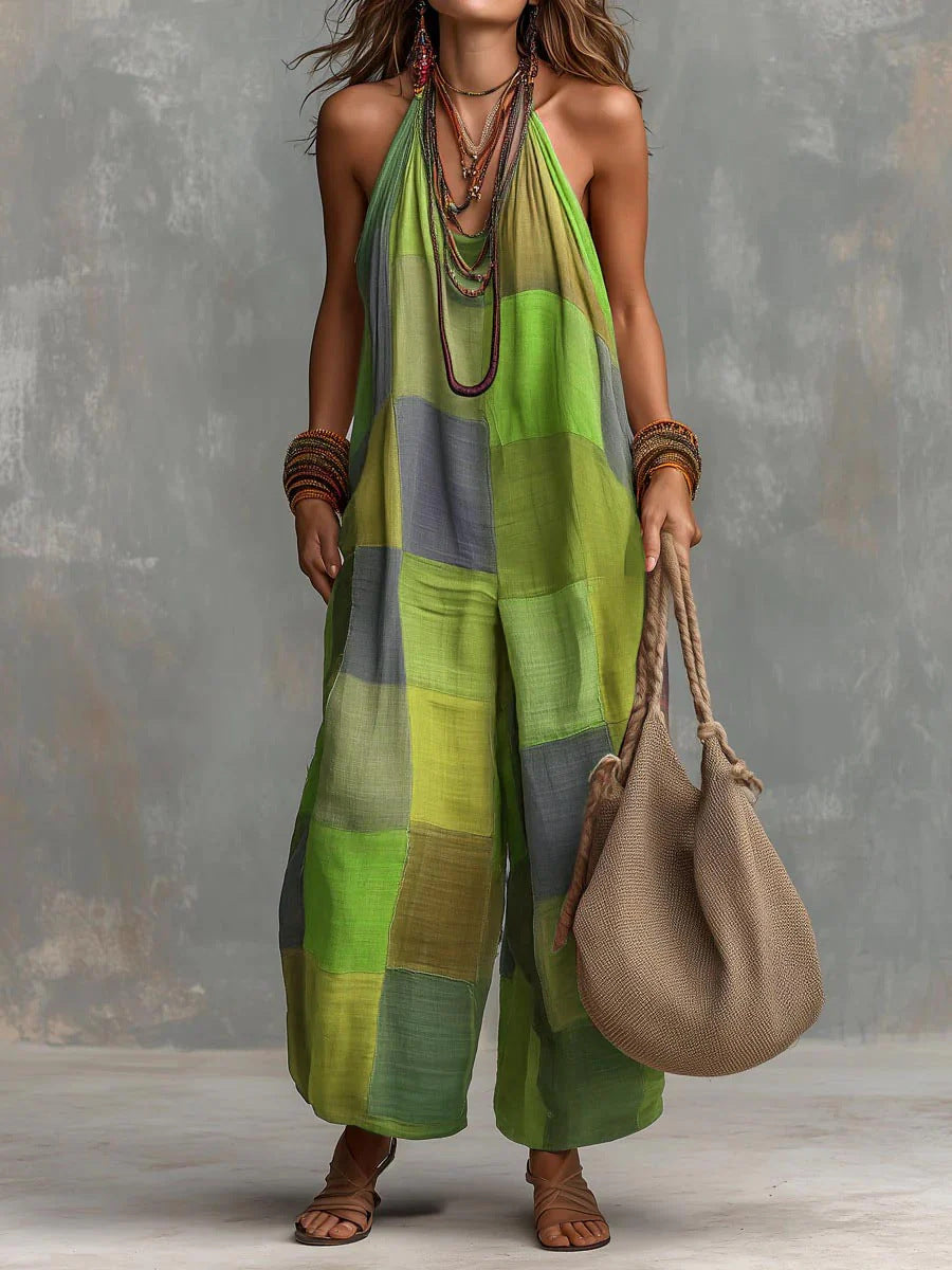 Bohemian Patchwork Jumpsuit