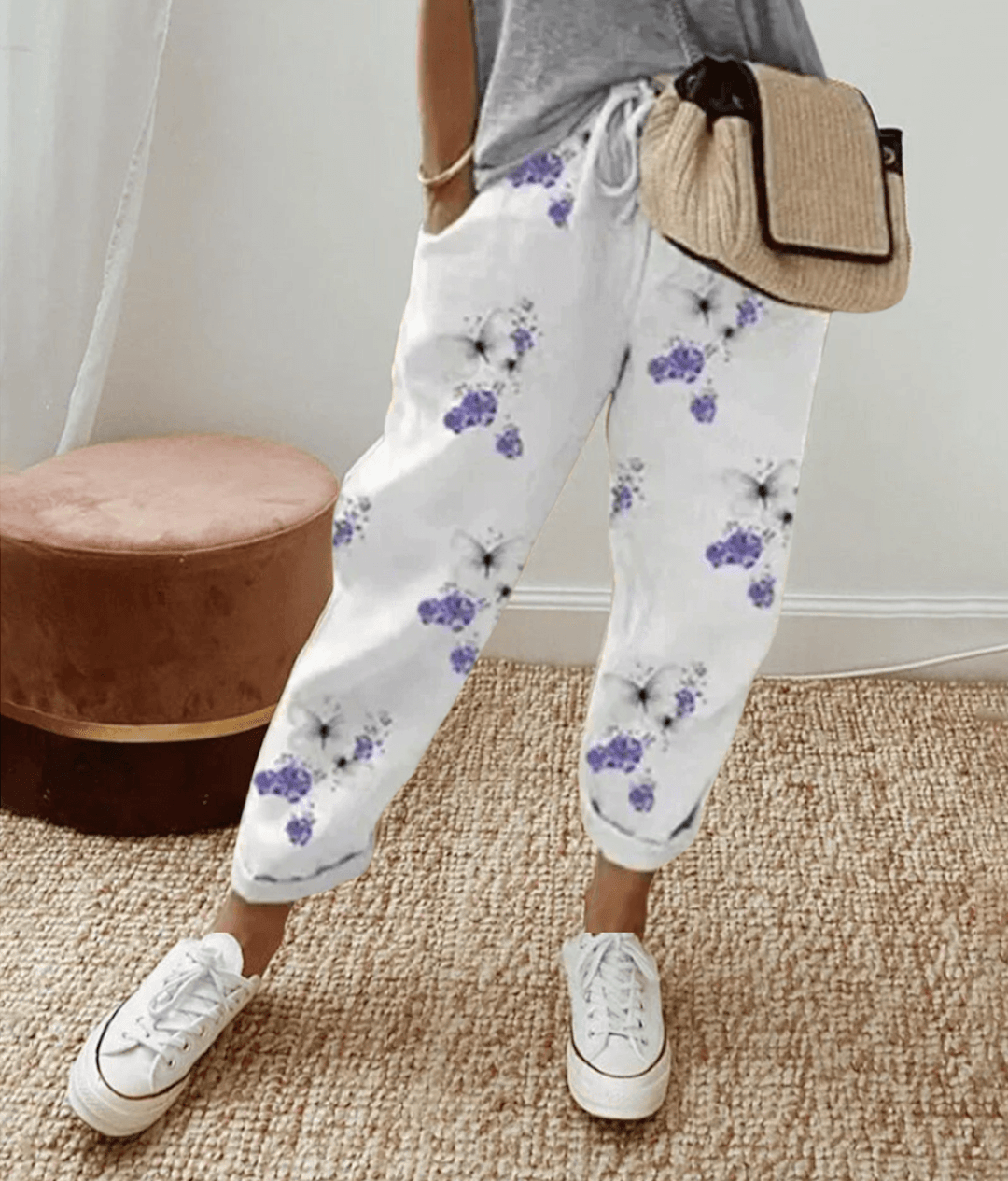 Elle™ | Flattering Fit & Comfort Waistband Trousers With Print