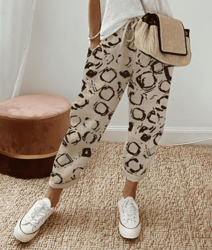 Elle™ | Flattering Fit & Comfort Waistband Trousers With Print