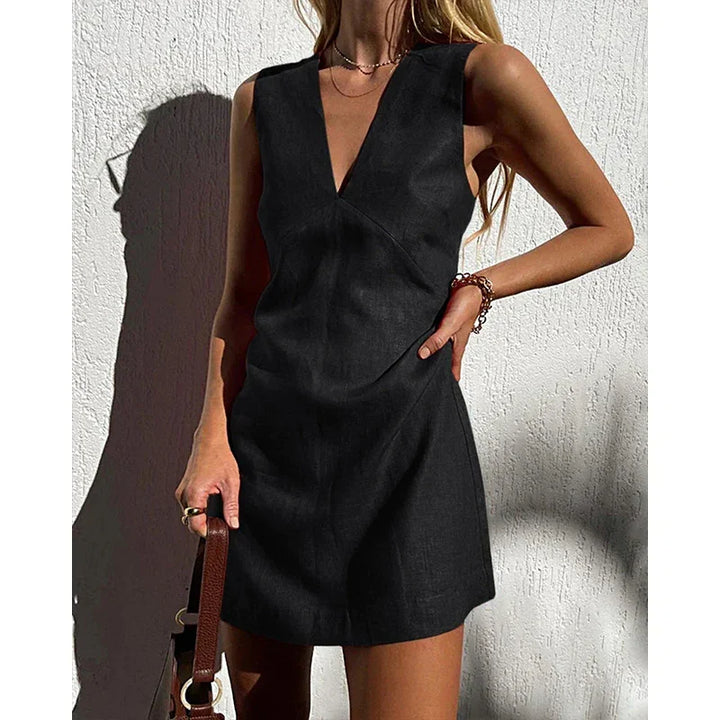 Darcie | Sleeveless V-Neck Mini Dress