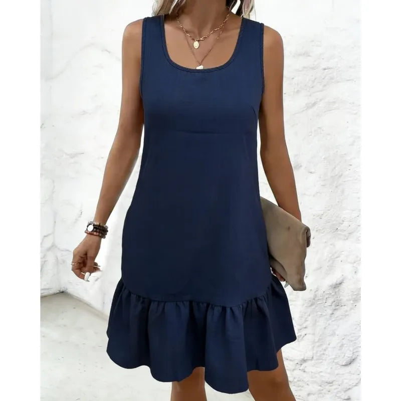 Clara | Sleeveless Dress with Ruffle Hem