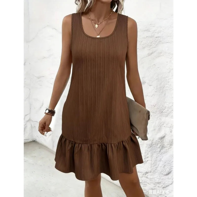 Clara | Sleeveless Dress with Ruffle Hem