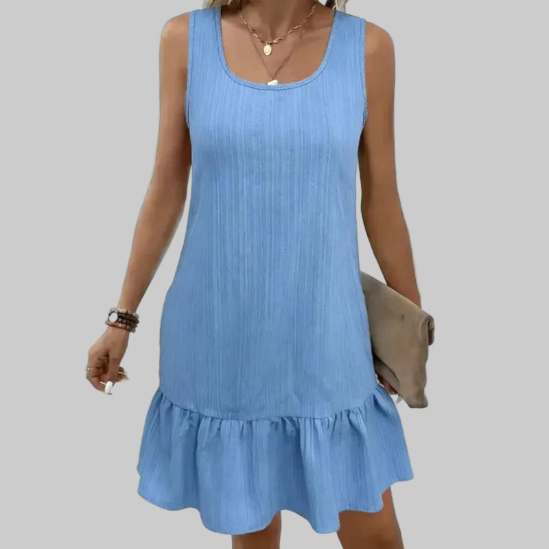Clara | Sleeveless Dress with Ruffle Hem