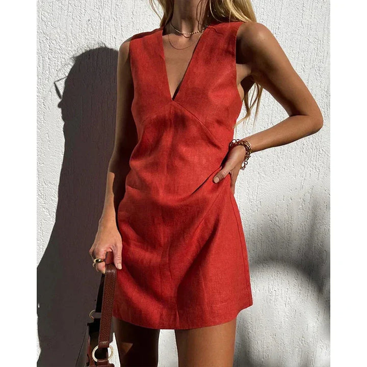 Darcie | Sleeveless V-Neck Mini Dress