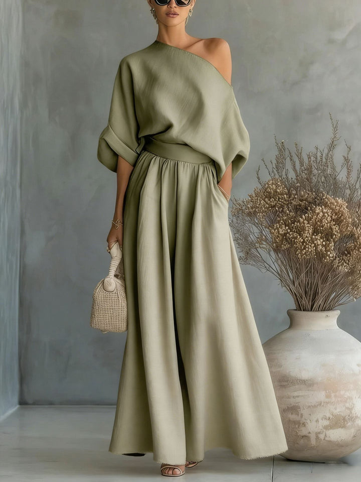 Sophia | One Shoulder Summer Maxi Set For Women