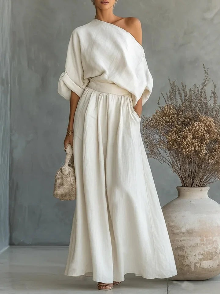 Sophia | One Shoulder Summer Maxi Set For Women