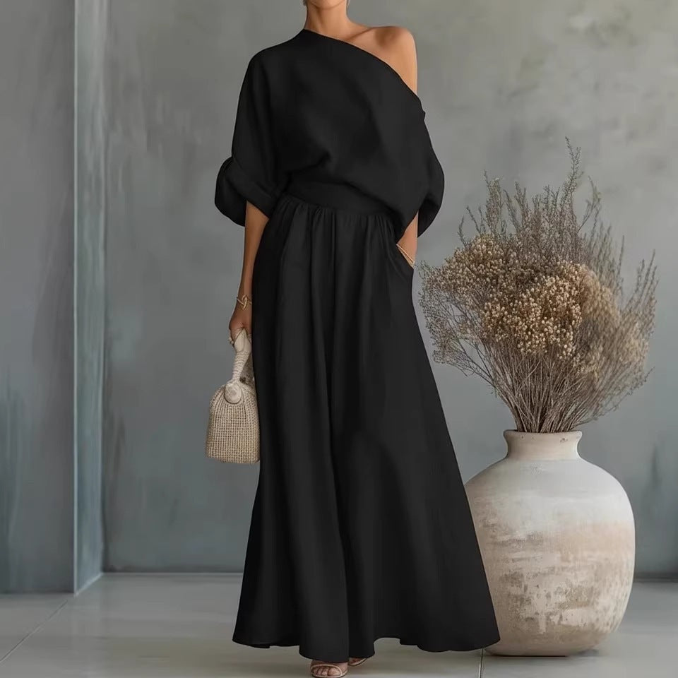 Sophia | One Shoulder Summer Maxi Set For Women