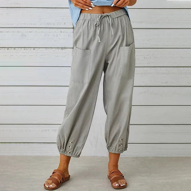 Lena™ | High Waist Relaxed Trousers