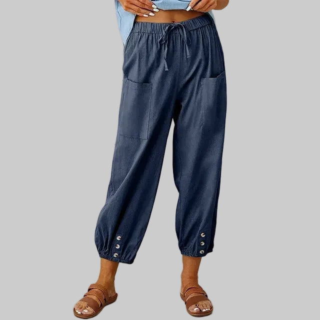Lena™ | High Waist Relaxed Trousers