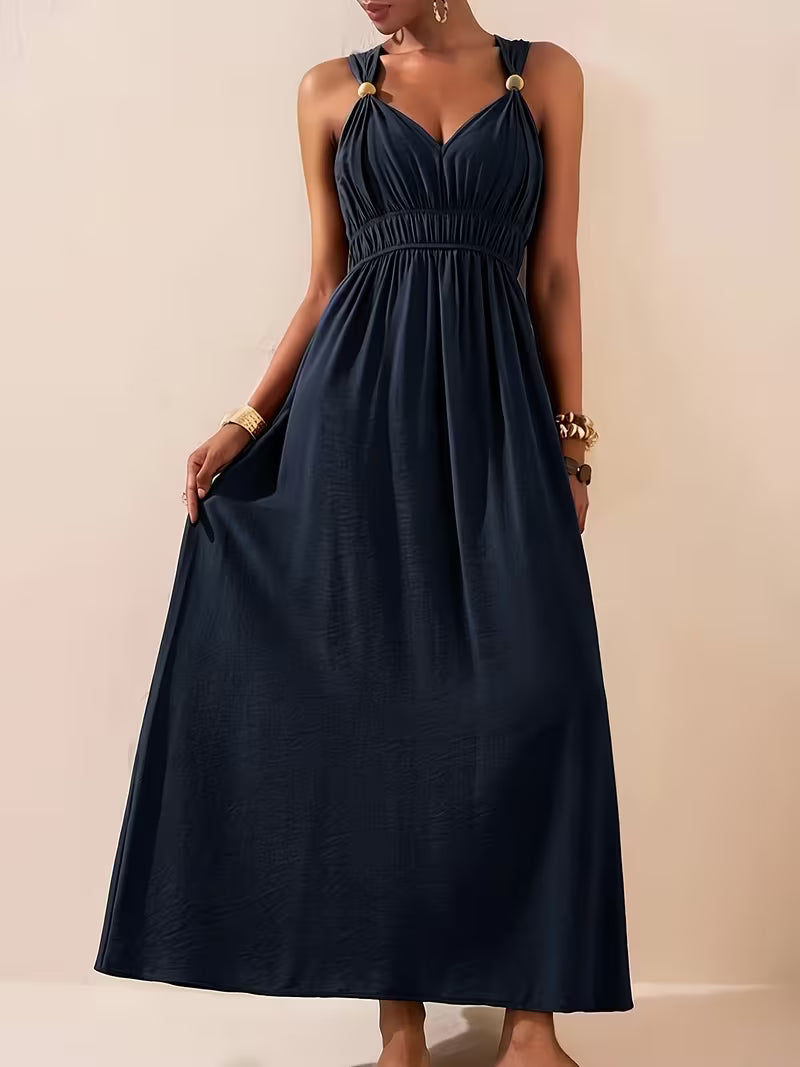 Charlotte | Sleeveless Summer Dress with V-neck